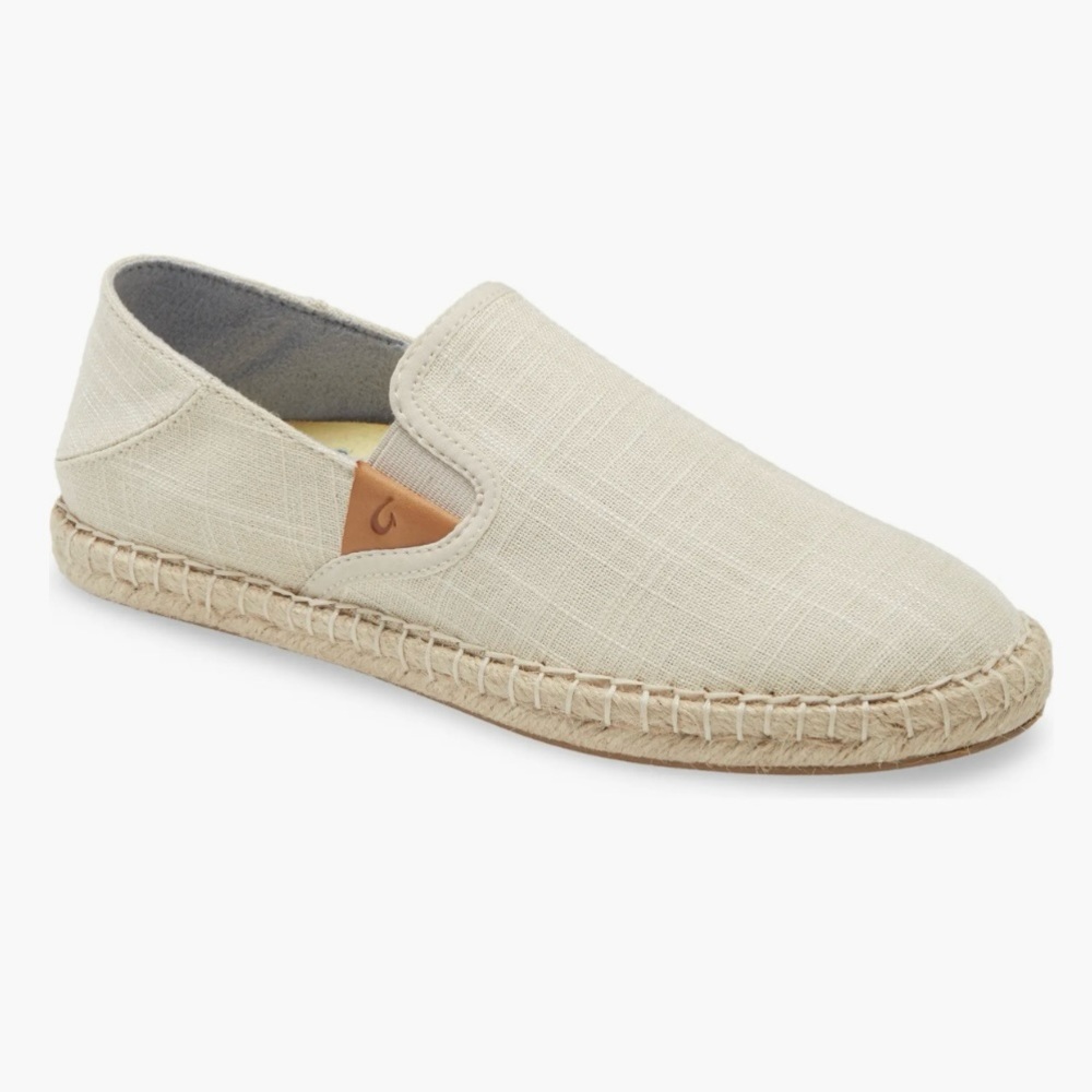Olukai Kaula Pa'a Kapa Convertible Espadrille Canvas Slip On Flats - Size 8